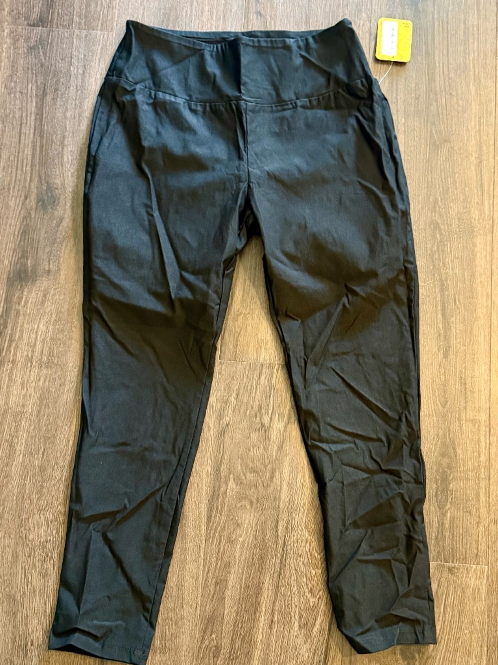 Hybrid & Company Women's Full Elastic Waist Pull On Twill Pant - Black - Size XL